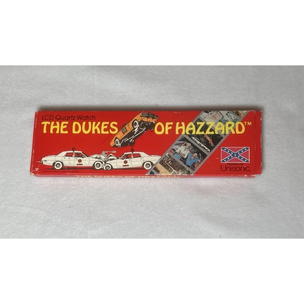 VINTAGE 1981 UNISONIC THE DUKES OF HAZZARD‎ LCD QUARTZ WATCH in Original Box